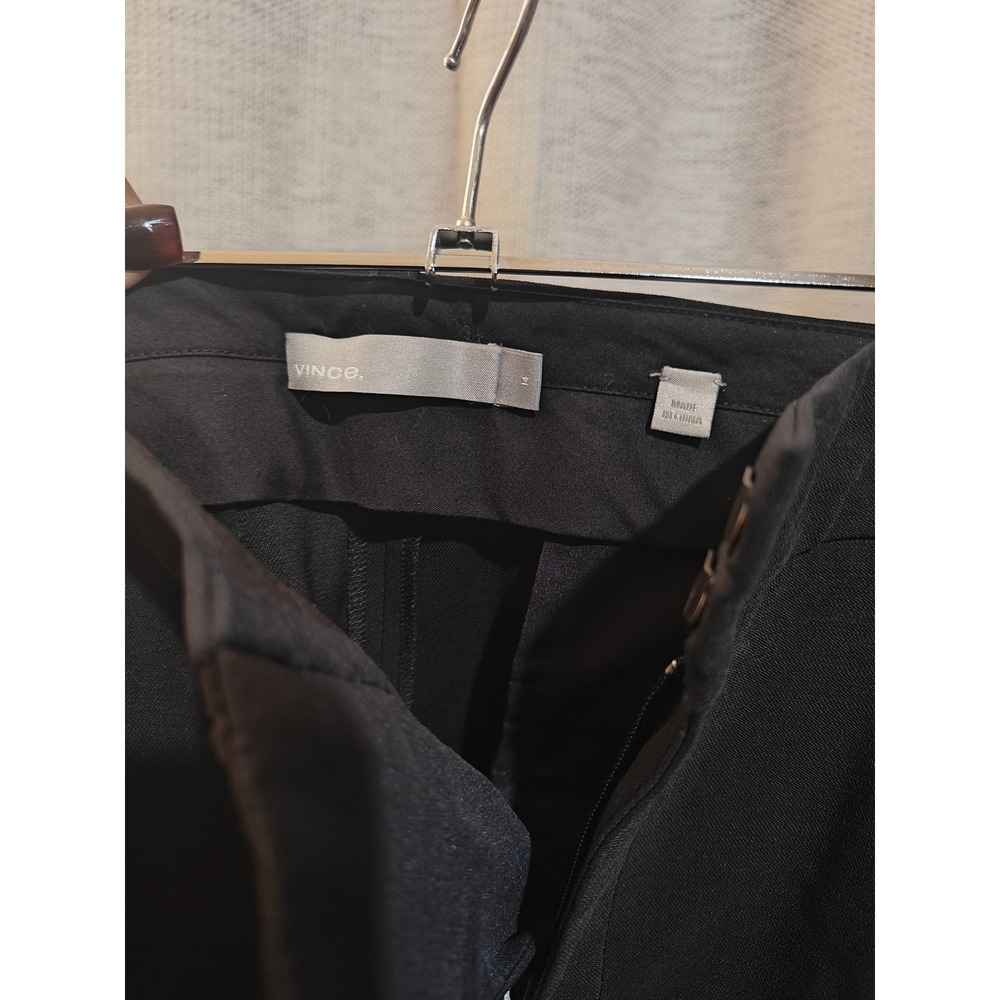 Vince Black Italian Wool Blend Cuffed Ankle Trousers V473221483 Womens 14 - Picture 9 of 12
